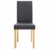 vidaXL Dining Chair Set of 2 Gray Faux leather, wood Standard Durable