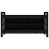 vidaXL Hall Bench Black Solid pine wood 43.3 x 15.7 x 23.6 in
