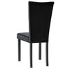 vidaXL Dining Chair Set of 6 Black Polyester Velvet, Wood Standard