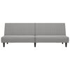 vidaXL 2-Seater Sofa Bed Light Gray Velvet