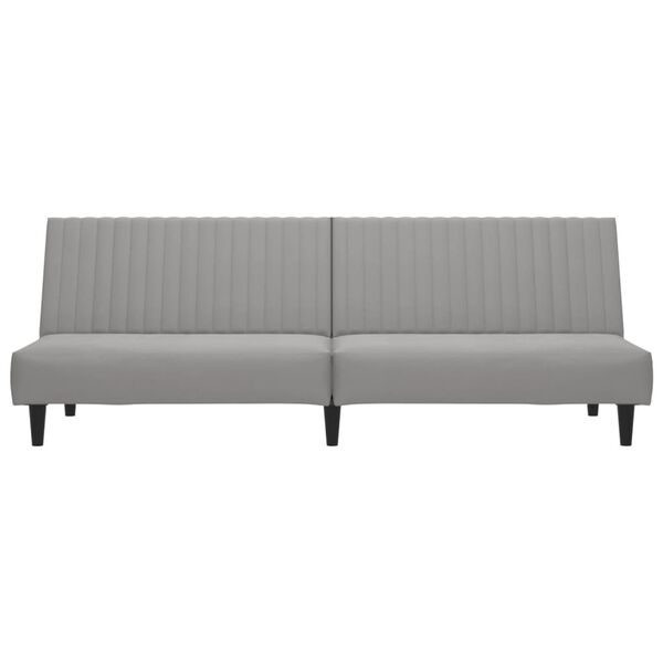 vidaXL 2-Seater Sofa Bed Light Gray Velvet