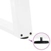 vidaXL Coffee Table Leg White Powder-coated steel Adjustable Height