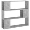 vidaXL Book Cabinet Room Divider Concrete Grey Engineered Wood Medium