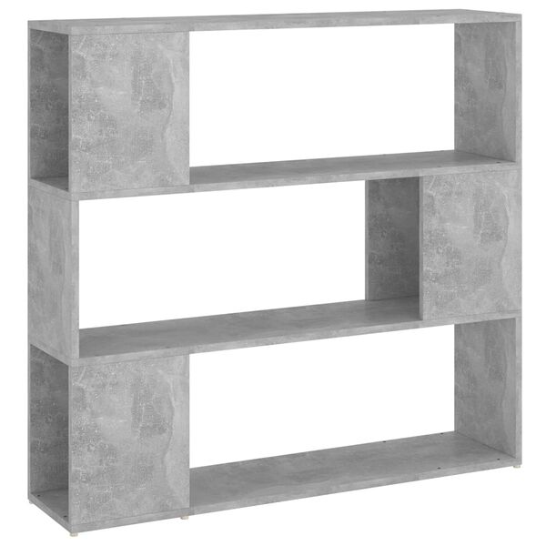 vidaXL Book Cabinet Room Divider Concrete Grey Engineered Wood Medium