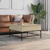 vidaXL Coffee Table Sonoma Oak Engineered Wood, Metal Medium
