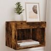 vidaXL Bedside Cabinet Set of 2 Smoked Oak Engineered wood Standard