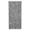 vidaXL Fly Curtain Grey and Black 35.4x78.7" Chenille