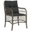 vidaXL Garden Dining Set Grey PE rattan 7 Piece Set