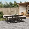 vidaXL Garden Dining Set Brown, Cream White, Black