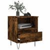 vidaXL Bedside Cabinet Smoked Oak Engineered Wood, Metal Small
