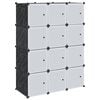 vidaXL Storage Cube Organizer Black and White Polypropylene Medium