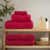 vidaXL Bath Towel Set of 2 Red 100% ring-spun cotton 39.4 x 59.1 in
