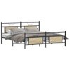 vidaXL Bed Frame Sonoma Oak Steel, Engineered Wood Full Bed Frame