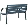 vidaXL Garden Bench Grey Wood and Steel 47.2 in Durable Garden Bench