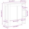 vidaXL Bar Table White Engineered wood High Bar Table Rectangular