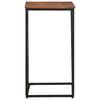 vidaXL Side Table Brown and Black Solid Acacia Wood, Powder-Coated Iron