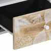 vidaXL TV Cabinet Mango natural with white paint Solid mango wood