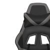 vidaXL Gaming Chair Black and Grey Faux Leather One Size Swivel