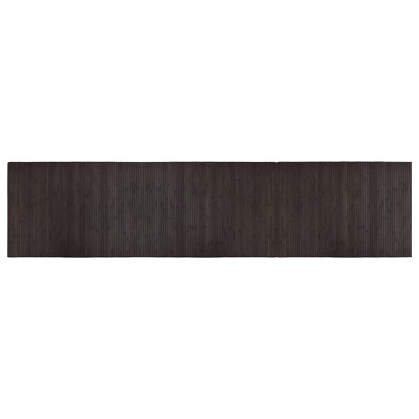 vidaXL Rug Dark Brown Bamboo, Polypropylene Large Rug Rectangular