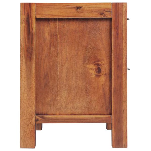 vidaXL Bedside Cabinet Solid Acacia Wood Brown 17.7"x16.8"x22.8"