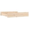 vidaXL Bed Drawer Natural Wood Solid Pine Wood Standard Bed Drawer