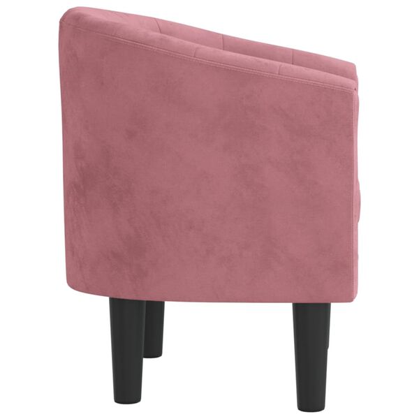 vidaXL Tub Chair Pink Velvet