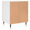 vidaXL Bedside Cabinet White Engineered wood, Metal Medium