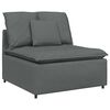 vidaXL Modular Sofa Dark Grey Fabric (100% Polyester) Large Modular