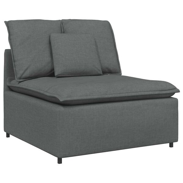 vidaXL Modular Sofa Dark Grey Fabric (100% Polyester) Large Modular