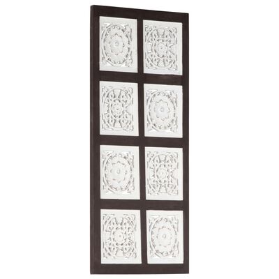 vidaXL Hand-Carved Wall Panel MDF 15.7"x31.5"x0.6" Brown and White