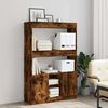 vidaXL Highboard Smoked oak Engineered wood Tall Highboard Rectangular