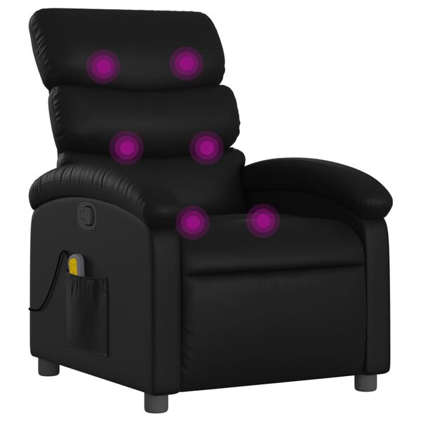 vidaXL Massage Recliner Chair Black