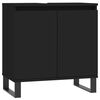 vidaXL Bathroom Furniture Set Black Engineered wood, Metal Small