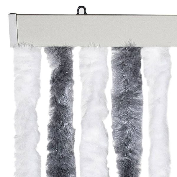 vidaXL Insect Curtain Grey and White 39.4x86.6" Chenille