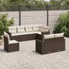 vidaXL Garden Sofa Set Brown