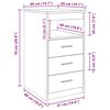 vidaXL Drawer Cabinet White Engineered wood Compact Drawer Cabinet