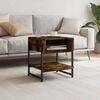 vidaXL Coffee Table Smoked oak Engineered wood, metal Small