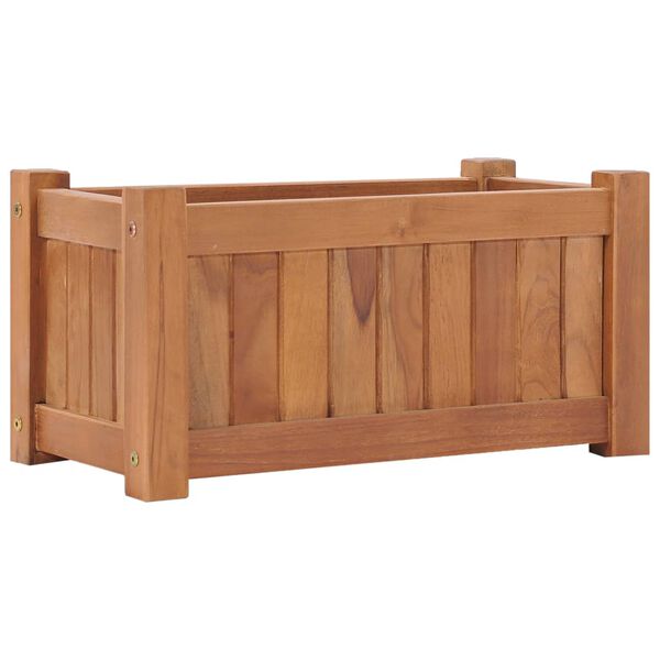 vidaXL Raised Bed Teak Solid Teak Wood 19.7x9.8x9.8 in Durable Planter