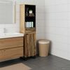 vidaXL Bathroom Sink Cabinet with Shelf Brown 14.96 x 12.99 x 62.99 in