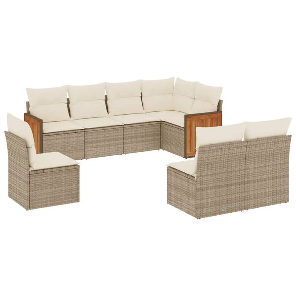 vidaXL Garden Sofa Set Beige