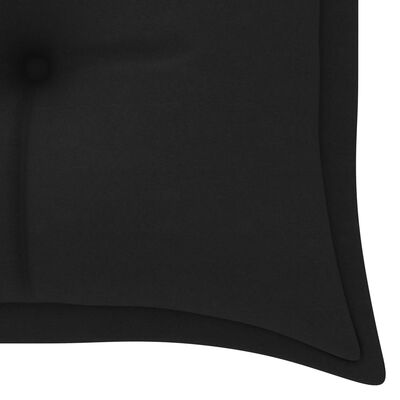 vidaXL Garden Bench Cushion Black 59.1"x19.7"x2.8" Fabric