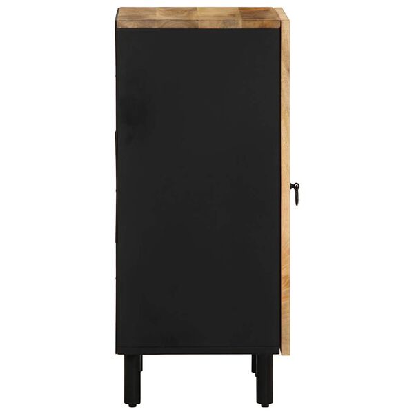 vidaXL Sideboard Black Solid mango wood, iron 15.7x13.2x29.5 in