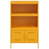 vidaXL Highboard Mustard Yellow Steel Medium Highboard Rectangular