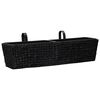 vidaXL Planter Set of 2 Black Water hyacinth and steel