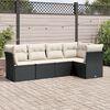 vidaXL Garden Sofa Set Black