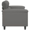 vidaXL 2-seater Sofa Dark Grey Microfiber fabric, Metal frame, Plywood