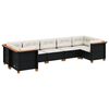 vidaXL Garden Sofa Set Black, Cream White