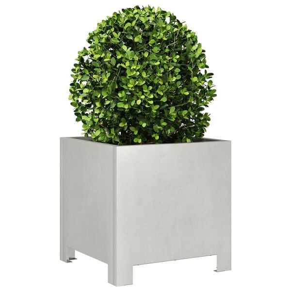 vidaXL Garden Planter Stainless Steel 11.8 x 11.8 in Durable Planter