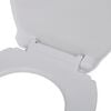 vidaXL Soft-close Toilet Seat White Oval