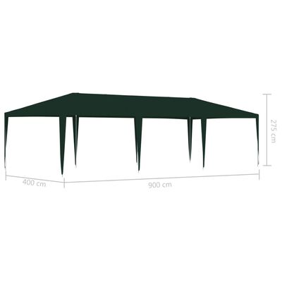 vidaXL Professional Party Tent 13.1'x29.5' Green 0.3 oz/ft²